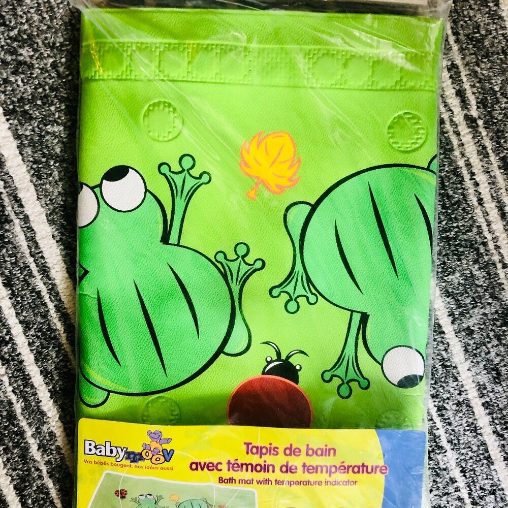 NWT Babymoov Baby Bath Mat w/ Temperature Indicator Frog Ladybug Design Toddler